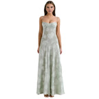Women’s Strappy Maxi Dress Polyester for Spring