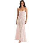 Women’s Strappy Maxi Dress Polyester for Spring