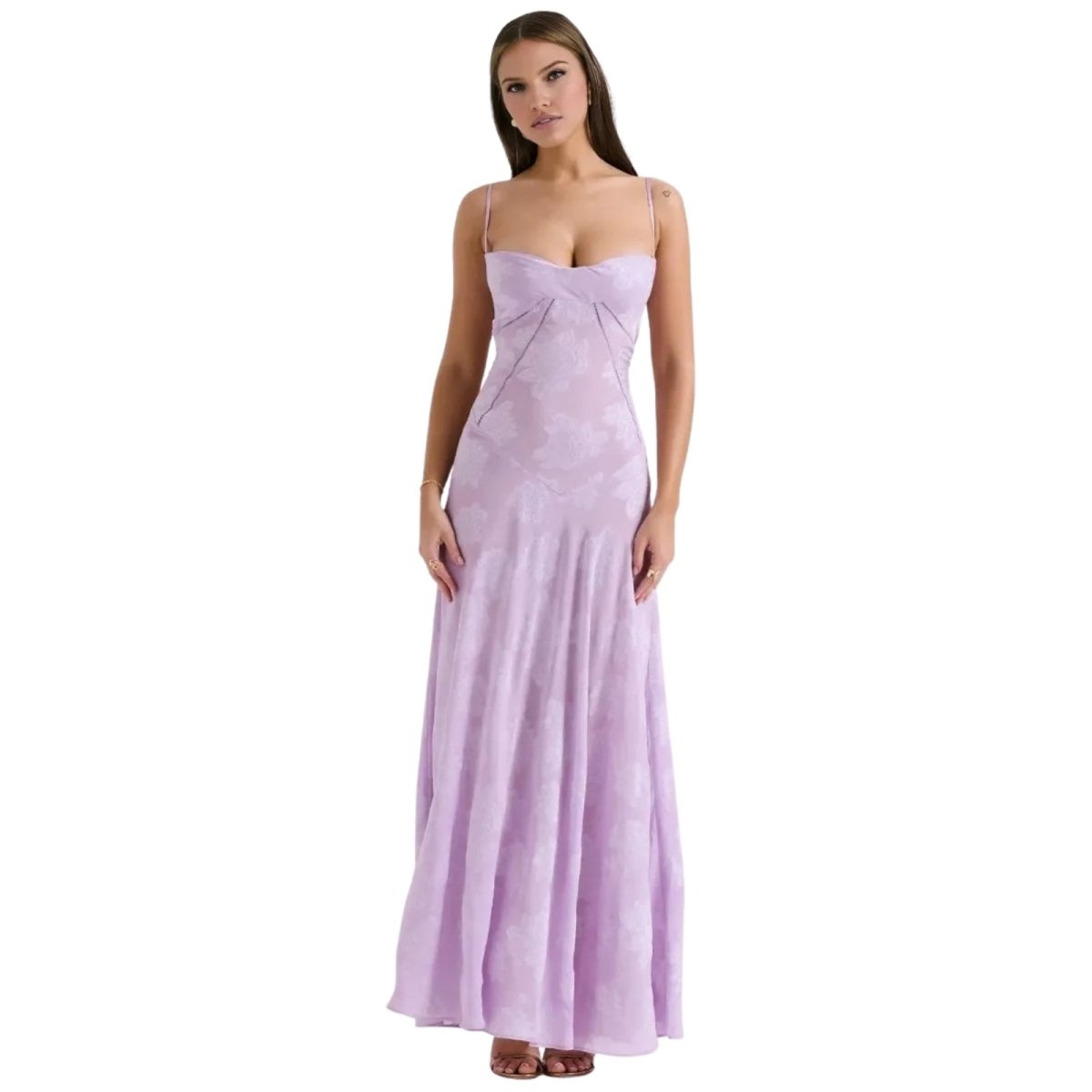 Women’s Strappy Maxi Dress Polyester for Spring