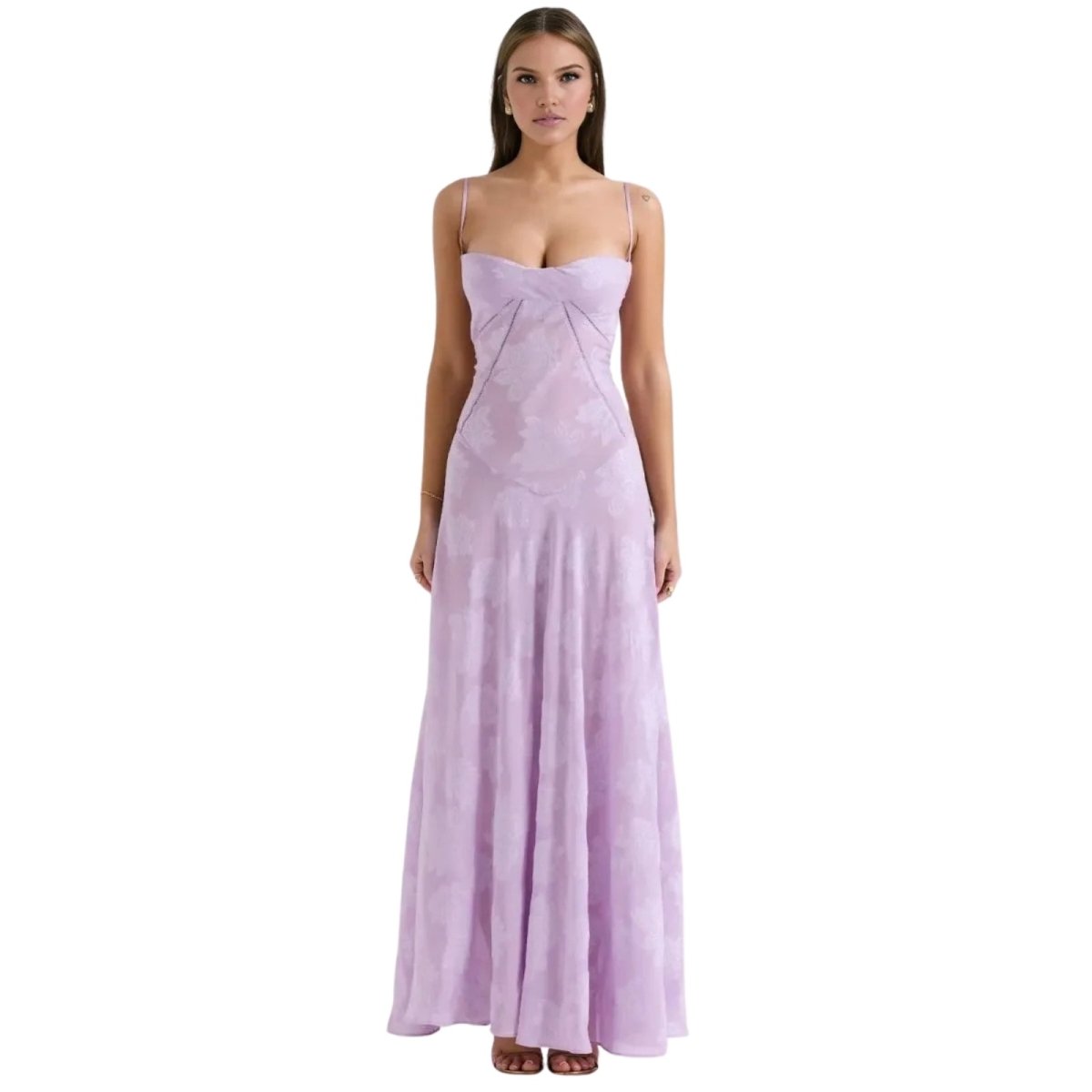 Women’s Strappy Maxi Dress Polyester for Spring