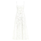 Women’s Strappy Maxi Dress Polyester for Spring