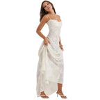 Women’s Strappy Maxi Dress Polyester for Spring