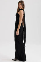 Women’s Halter Neck Maxi Gown Polyester for Spring