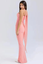 Women’s Halter Neck Maxi Gown Polyester for Spring