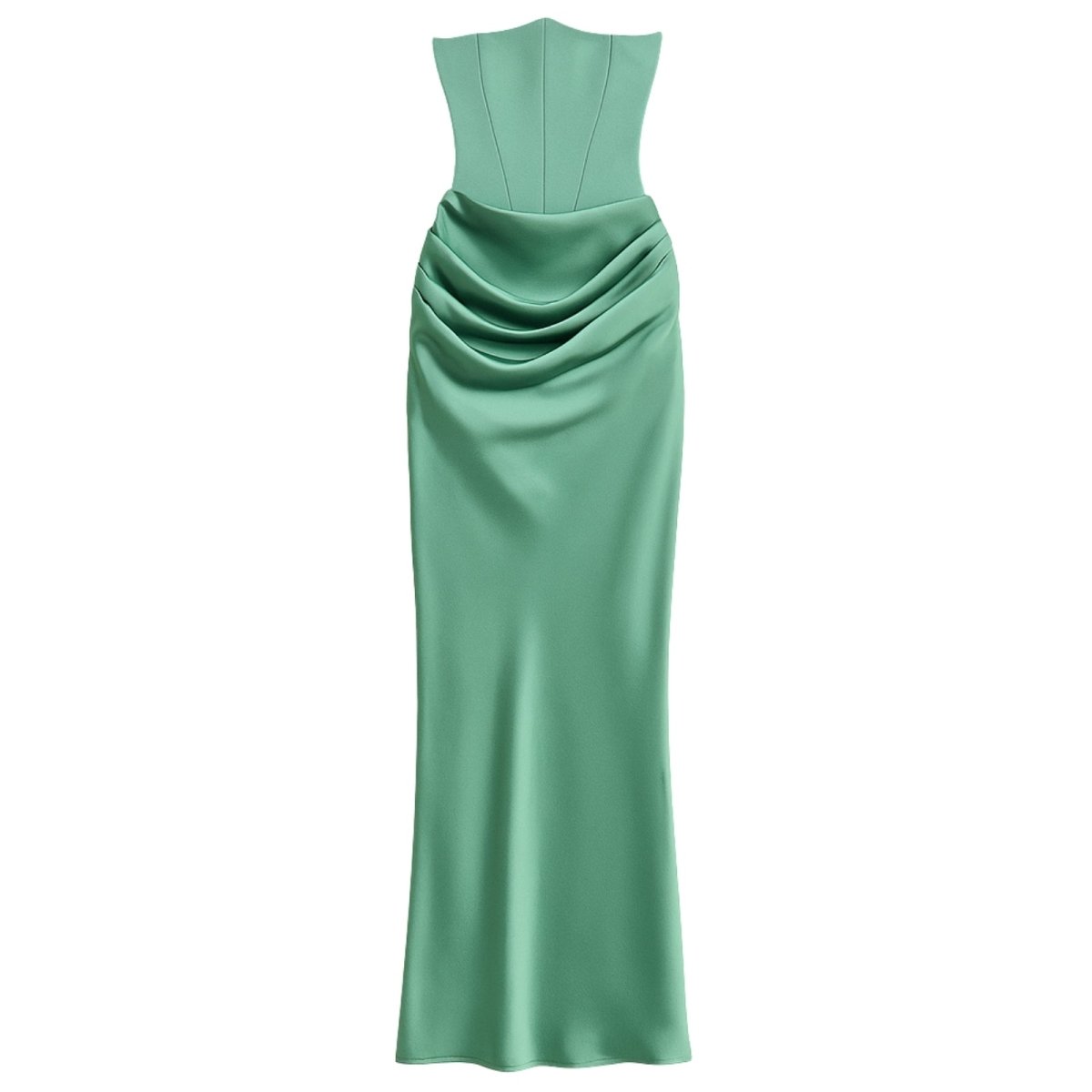 Women’s Strapless Maxi Dress Polyester for Spring