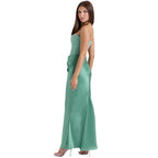 Women’s Strapless Maxi Dress Polyester for Spring