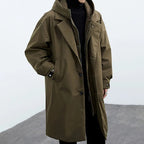 Men’s Cotton Blend Trench Coat for Spring and Transitional Weather