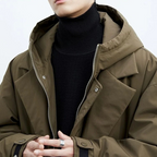 Men’s Cotton Blend Trench Coat for Spring and Transitional Weather