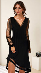 Women’s Chiffon Mini Dress for Spring Evenings