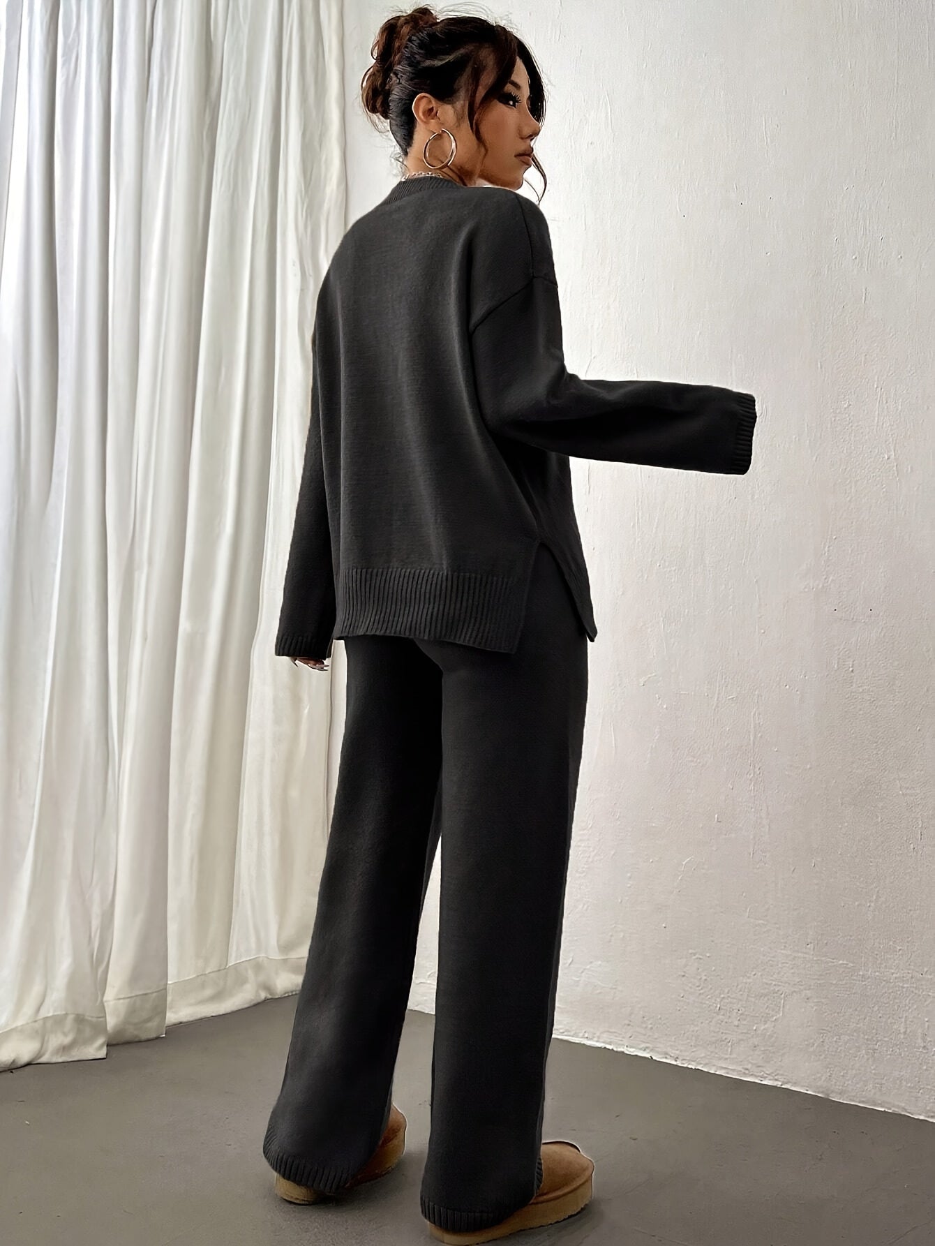 Women’s Cotton Knit Lounge Set for Early Spring