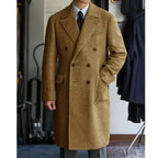 Men’s Wool Blend Double Breasted Overcoat for Winter