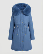 Women’s Faux Fur Lined Hooded Winter Coat