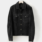 Men’s Leather Trucker Jacket for Winter