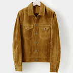 Men’s Leather Trucker Jacket for Winter