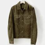 Men’s Leather Trucker Jacket for Winter