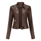Women’s Leather Biker Jacket for Spring Transition